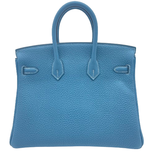 Hermes Birkin 25 New Blue Gene Torillon Clemence Silver Metal Fittings W 새로