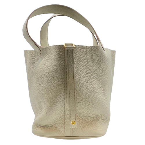 [現金價格]愛馬仕picotin lock mm beton torillon clemence gold硬件B刻有