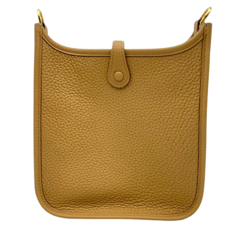 Hermes Evelyn Mini TPM Chai Torillon Clemence Gold Hardware B Engraved