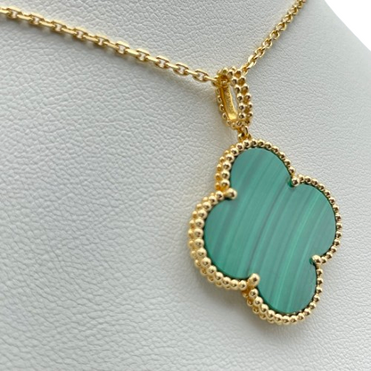 Pre-Owned [List price or less] Van Cleef & Arpels Magic Alhambra Long Necklace 1 Motif VCAR03MG00 18K Yellow Gold Malachite