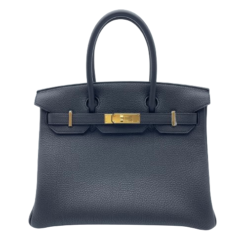 [現金價格]愛馬仕·伯金（Hermes Birkin）30黑色多哥金色硬件W刻有