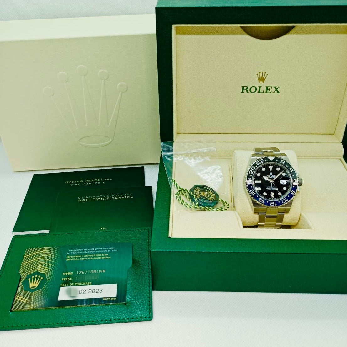 롤렉스 GMT 마스터 II 126710BLNR 굴 팔찌 검은 배트맨
