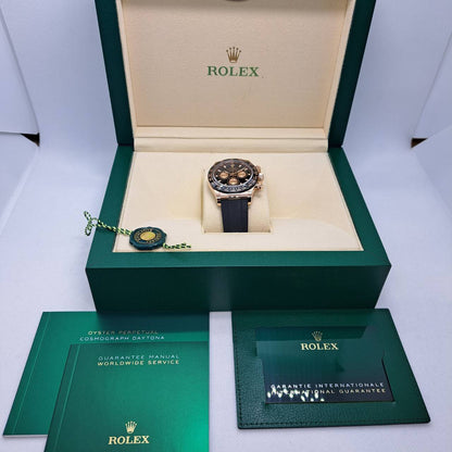 劳力士 Daytona 116515LN 黑色橡胶皮带 黑色 &amp; 粉色
