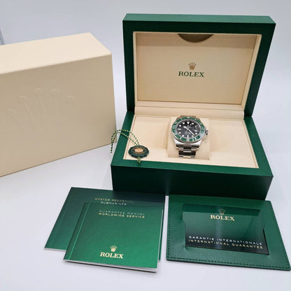 Pre-Owned Rolex Submariner Date 126610LV Oyster Bracelet Black Green 41mm