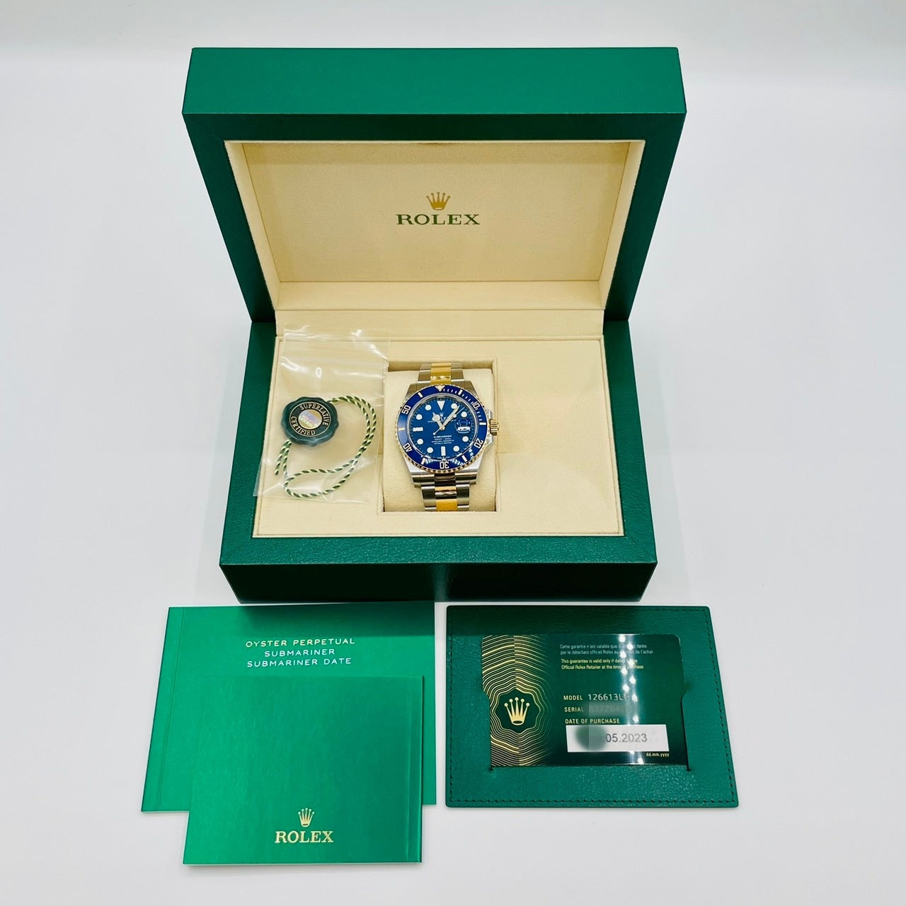 Pre-Owned Rolex Submariner Date 126613LB Oyster Bracelet Royal Blue