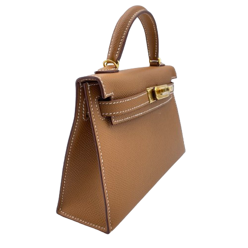 [Cash Price] Hermes Mini Kelly 2 20 Gold Epson Gold Hardware W Engraved