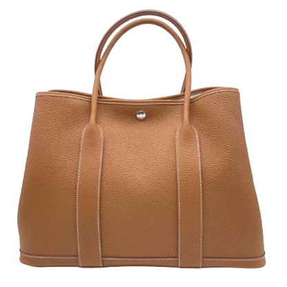 プレオウンド エルメス ガーデンパーティー PM ゴールド ネゴンダ シルバー金具 W刻印