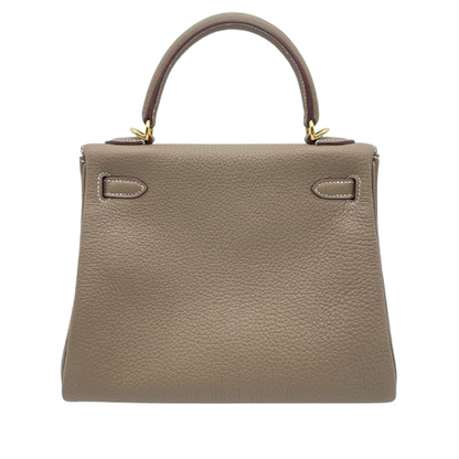 Pre-Owned [Cash Price] Hermes Kelly 25 Etoup Togo Gold Hardware B Engraved