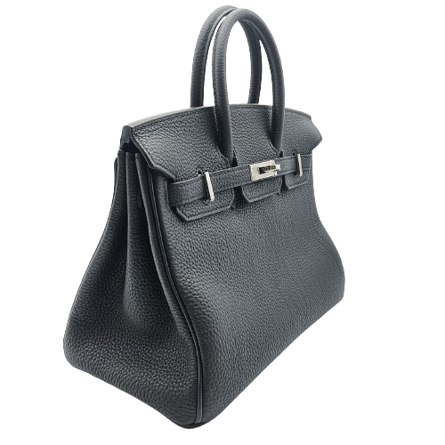 [現金價格]愛馬仕·伯金（Hermes Birkin）25黑色多哥銀色配件W刻有