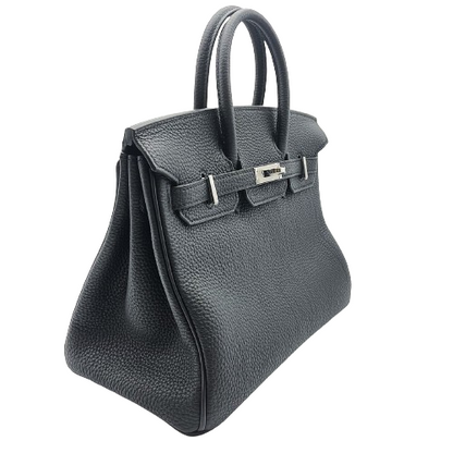 [現金價格]愛馬仕·伯金（Hermes Birkin）25黑色多哥銀色配件W刻有