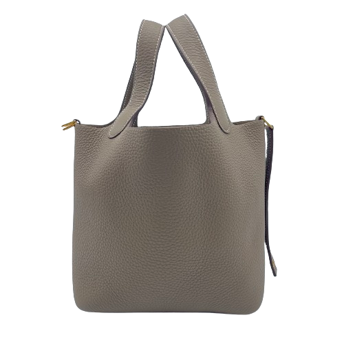 Hermes Picotin Lock PM Etoupe Torillon Clemence Gold Hardware B 조각.