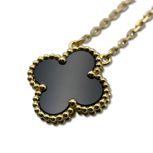 Pre-Owned Van Cleef & Arpels Vintage Alhambra Necklace VCARA45800 Onyx K18YG