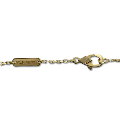 Van Cleef & Arpels 빈티지 Alhambra Necklace VCARP4KL00 GUILLOCHE Yellow Gold