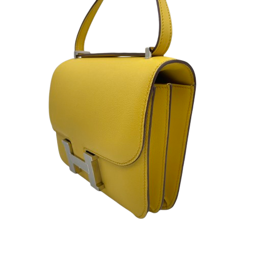 [현금 특별 가격] Hermes Constance Mini 18 거울을 가진 거울 Sun Swift Silver Metal Fittings B 새겨 져