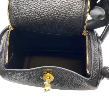 プレオウンド 【現金特価】エルメス リンディミニ ノワール トリヨンクレマンス ゴールド金具 W刻印