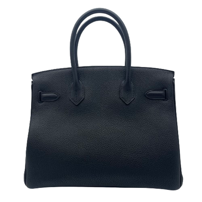Pre-Owned Hermes Birkin 30 Noir Togo Gold Hardware X Engraved
