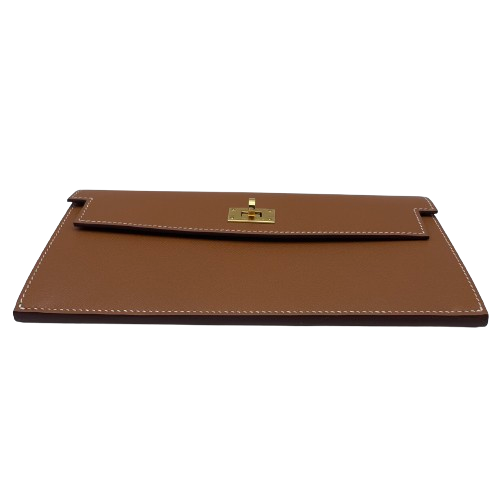 エルメス ケリーポケットロング ゴールド ヴォーマダム ゴールド金具 W刻印
