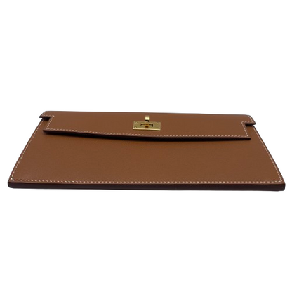 エルメス ケリーポケットロング ゴールド ヴォーマダム ゴールド金具 W刻印