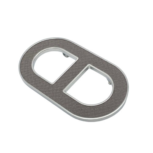 Hermes Chene D 'Ankle Brooch Etane Vaux Epson/Metal