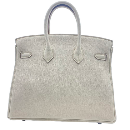 Hermes Birkin 25 Beton Togo Silver Metal Fittings B 조각.