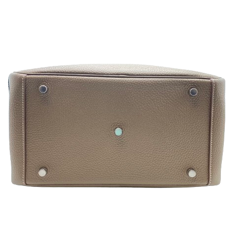 Pre-Owned Hermes Lindy 30 Etoup Torillon Clemence Silver Fittings U Engraved