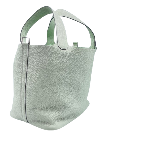 [現金特價]愛馬仕皮皮蛋白鎖MM Grineve Torillon Clemence Silver Fittings B刻