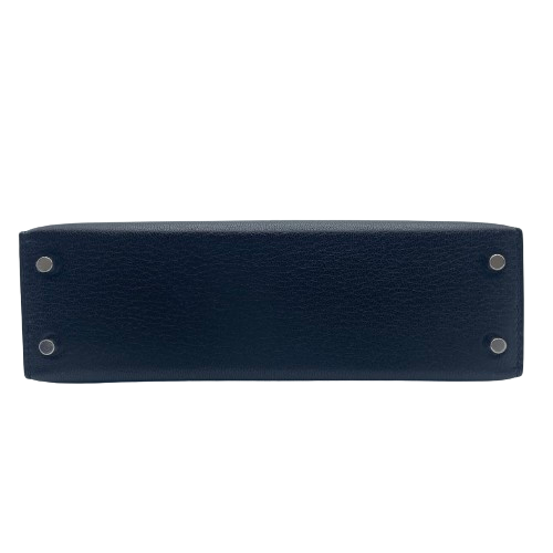 [Cash Price] Hermes Mini Kelly 2 Noir Chevre Silver Metal Fittings U Engraved