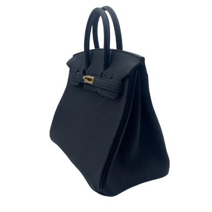 [現金價格]愛馬仕·伯金（Hermes Birkin）25黑色多哥金色硬件W刻有