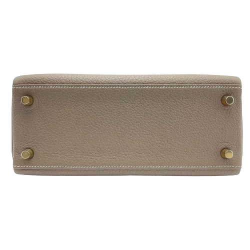 Pre-Owned [Cash Price] Hermes Kelly 25 Etoup Togo Gold Hardware B Engraved