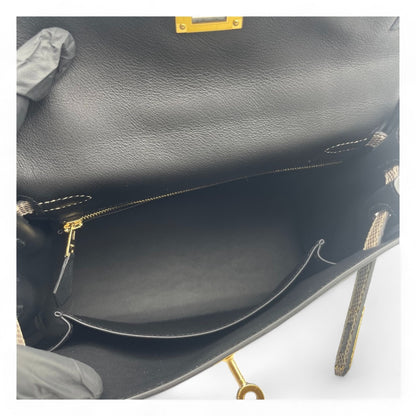 プレオウンド エルメス ケリー タッチ 25 ノワール スイフト ゴールド金具 W刻印