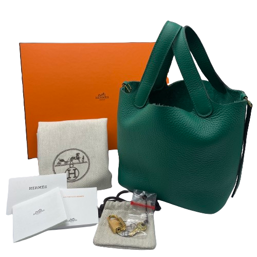 Pre-Owned Hermes Picotin Rock PM Verreaune Torillon Clemence Gold Hardware B Engraved
