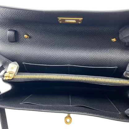 プレオウンド エルメス ケリーロングトゥーゴー ノワール エプソン ゴールド金具 U刻印