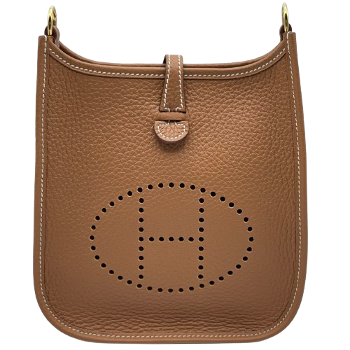 Pre-Owned Hermes Evelyn TPM Torillon Clemence Gold Gold Fittings W Engraved