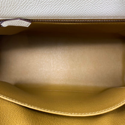 Pre-Owned Hermes Kelly 25 Nata Vaugh Epson Silver Fittings