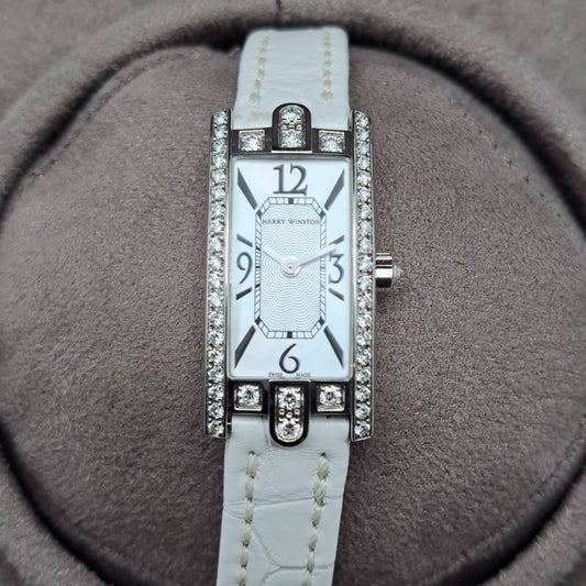 二手Harry Winston Avenue AVCQHM16WW024白色壳32mm