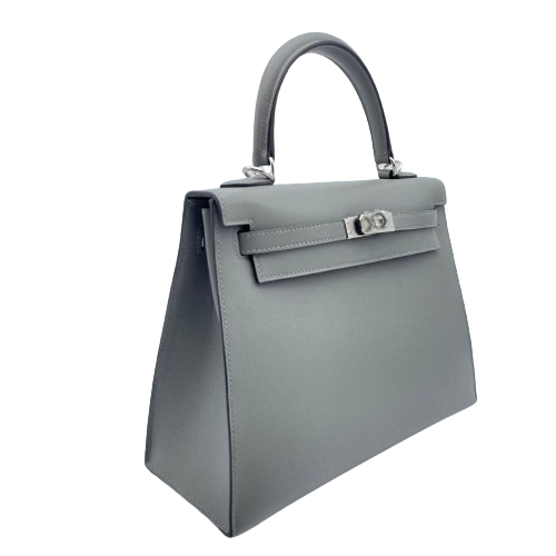 Pre-Owned Hermes Kelly 25 Grimeyer Madame Calfskin Silver Fittings W Engraved Outer Sewing