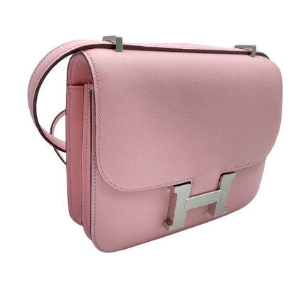 Hermes Constance Mini 18 Rose Sakura Vo Swift Silver Metal Fittings W 새로
