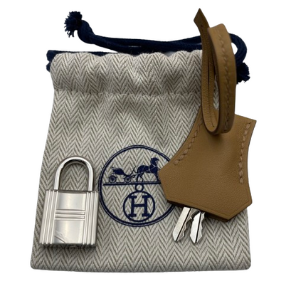 Hermes Birkin 25 Biscuy Voor Swift Silver Fittings Z 새겨 져