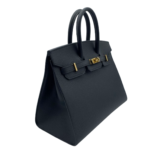 Hermes Birkin 25 Noir Epson Gold Hardware B가 새겨 져 있습니다