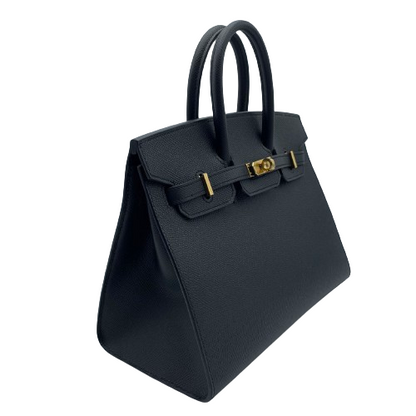 Hermes Birkin 25 Noir Epson Gold Hardware B가 새겨 져 있습니다