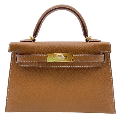 [Cash Price] Hermes Mini Kelly 2 20 Gold Epson Gold Hardware W Engraved