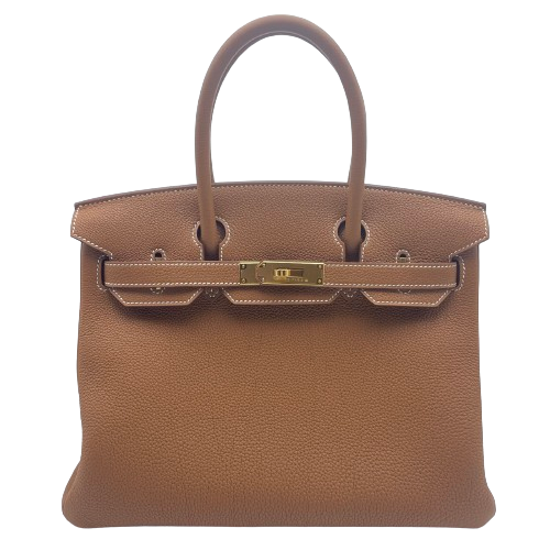 Hermes Birkin 30 골드 토고 골드 ​​하드웨어 w 새로워졌습니다