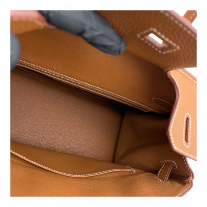 プレオウンド エルメス バーキン 30 ゴールド トゴ シルバー金具 U刻印