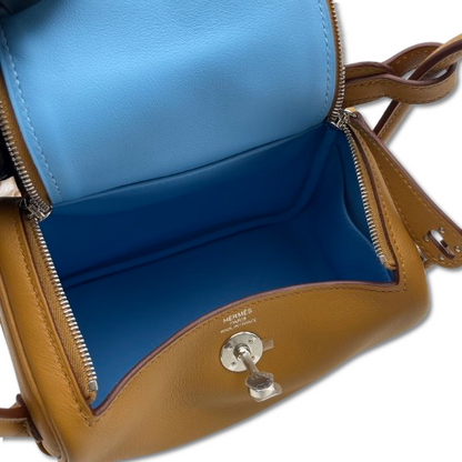 プレオウンド エルメス リンディ ミニ セサミ/セレクテ スイフト シルバー金具 B刻印