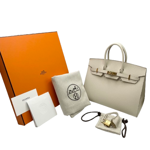 Hermes Birkin 25 Cre vaux epson 골드 하드웨어 W 새로