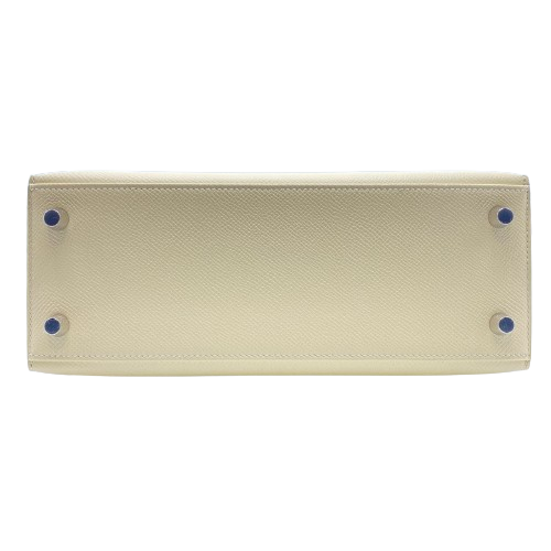 Pre-Owned Hermes Kelly 25 Nata Vaugh Epson Silver Fittings