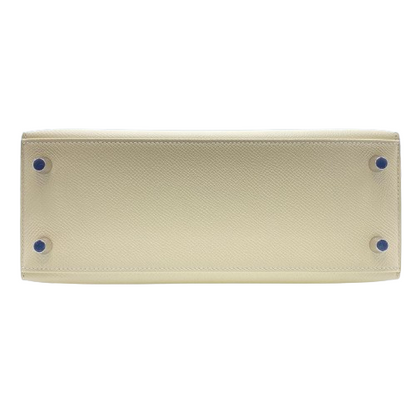 Pre-Owned Hermes Kelly 25 Nata Vaugh Epson Silver Fittings