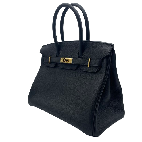 Pre-Owned Hermes Birkin 30 Noir Togo Gold Hardware X Engraved