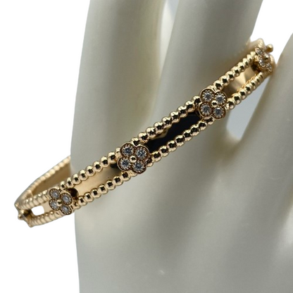 Van Cleef & Arpels Perle Sweet Clover Bracelet Small Model VCARP6X100 18K 로즈 골드/다이아몬드