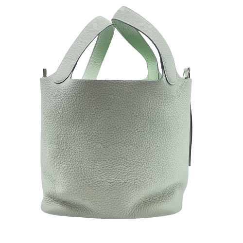 [現金特價]愛馬仕皮皮蛋白鎖MM Grineve Torillon Clemence Silver Fittings B刻